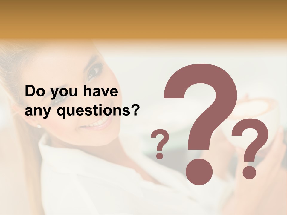 Beverage Girl Coffee PowerPoint Template