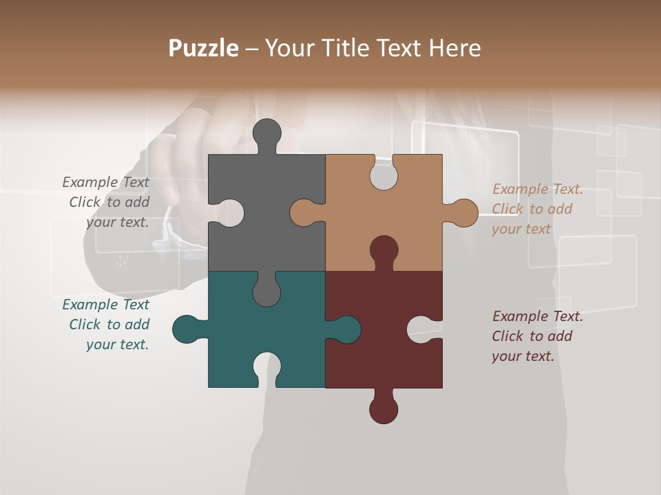 Software Advanced Hand PowerPoint Template