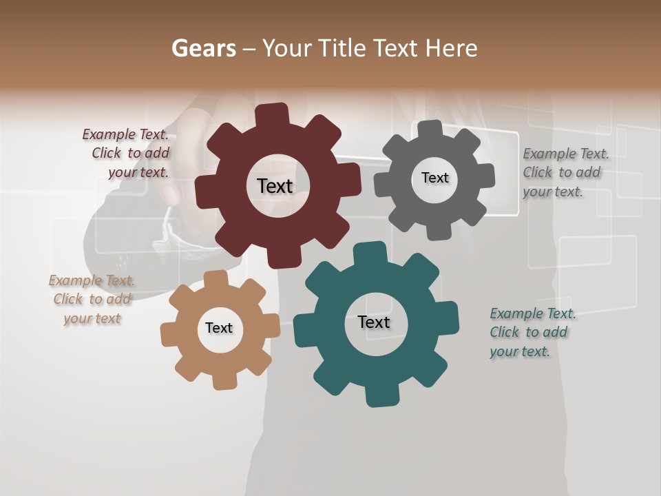 Software Advanced Hand PowerPoint Template