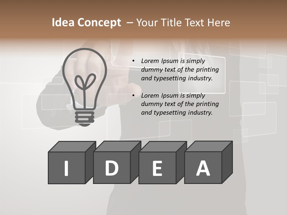 Software Advanced Hand PowerPoint Template