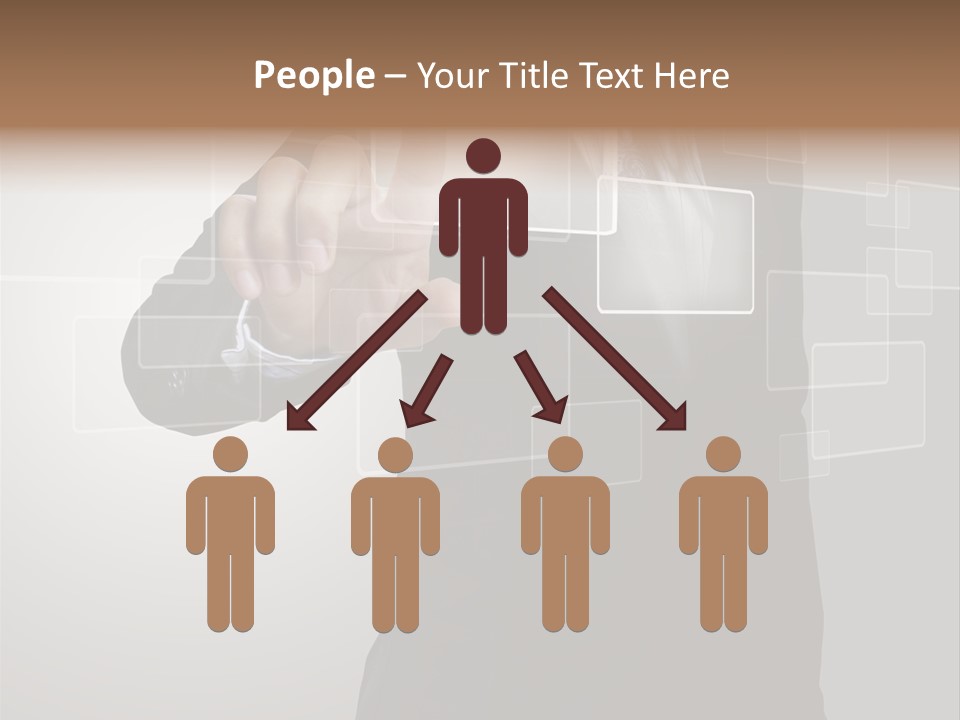 Software Advanced Hand PowerPoint Template