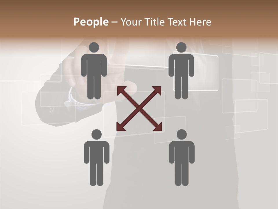 Software Advanced Hand PowerPoint Template