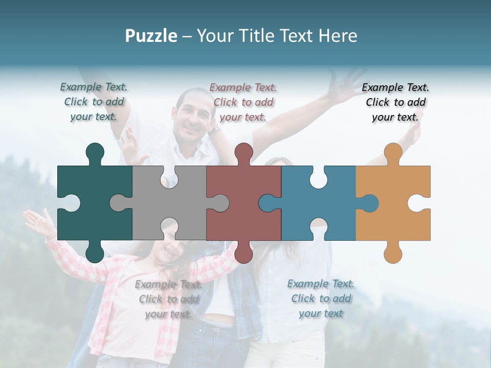 Together Bonding Children PowerPoint Template