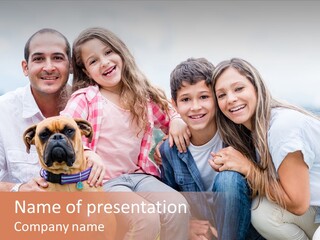 Person Pet Children PowerPoint Template