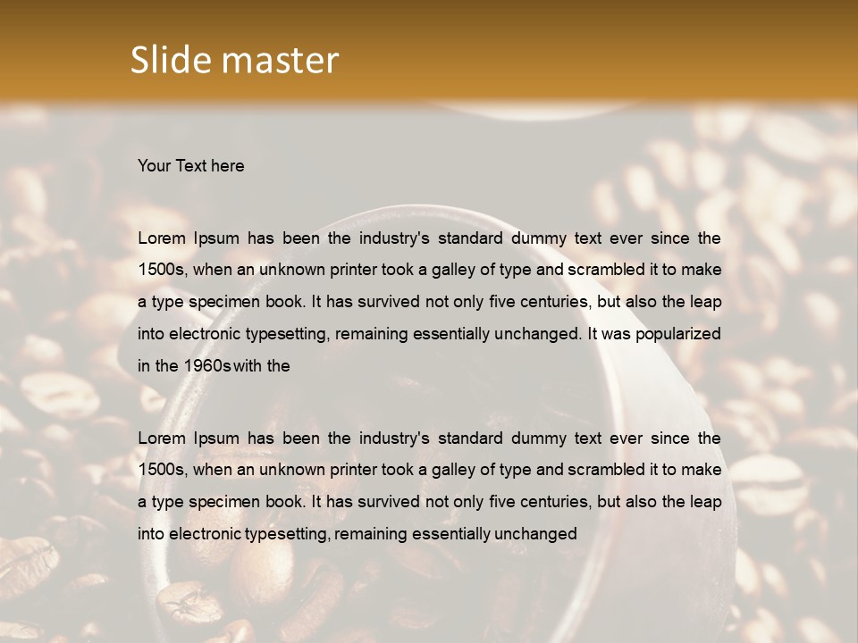 Arabica Caffeine Copyspace PowerPoint Template