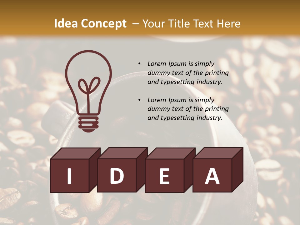 Arabica Caffeine Copyspace PowerPoint Template