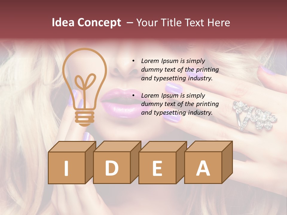 Lilac Portrait Fashion PowerPoint Template