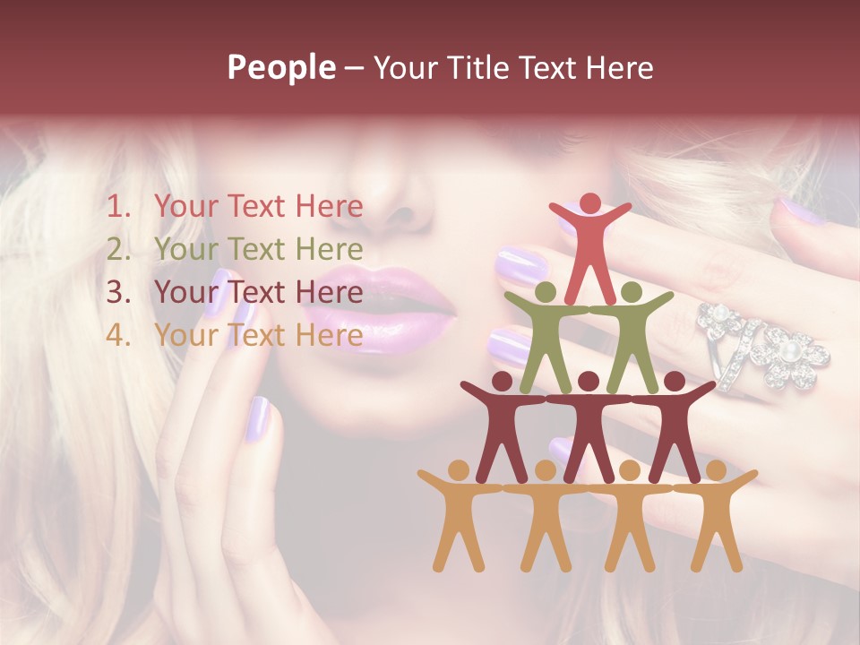 Lilac Portrait Fashion PowerPoint Template