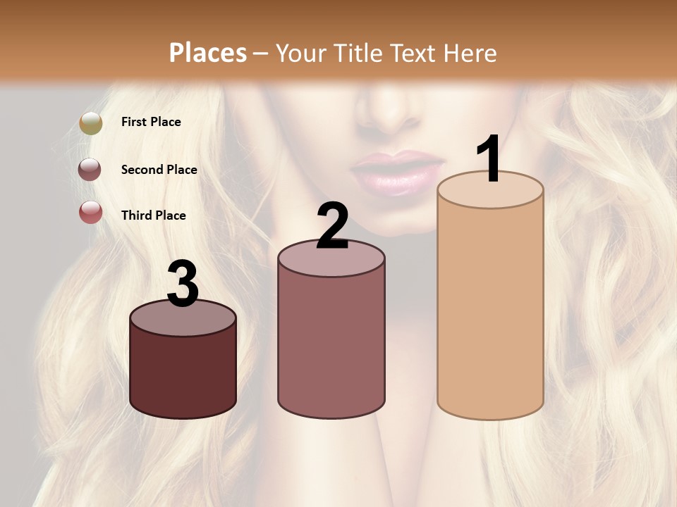 Glance Hairstyle Closeup PowerPoint Template