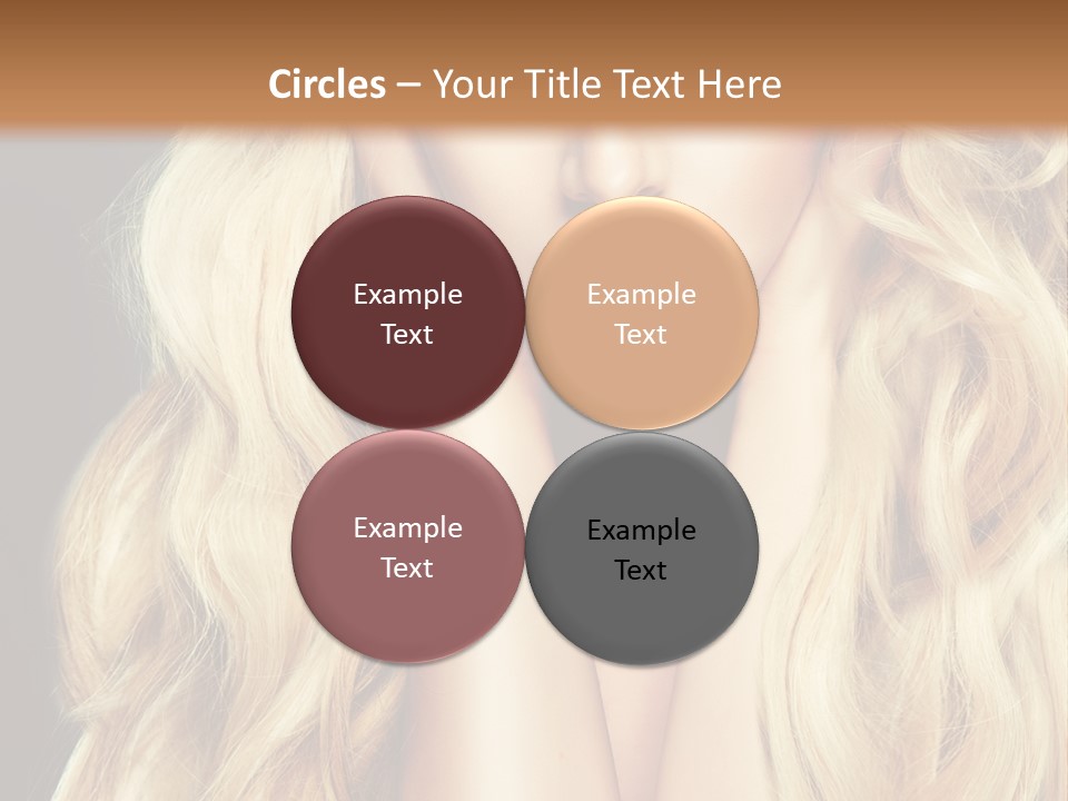 Glance Hairstyle Closeup PowerPoint Template