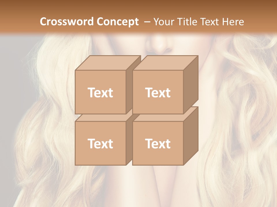 Glance Hairstyle Closeup PowerPoint Template