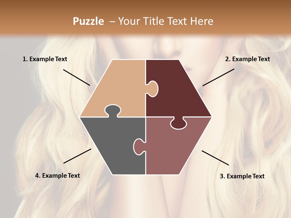 Glance Hairstyle Closeup PowerPoint Template