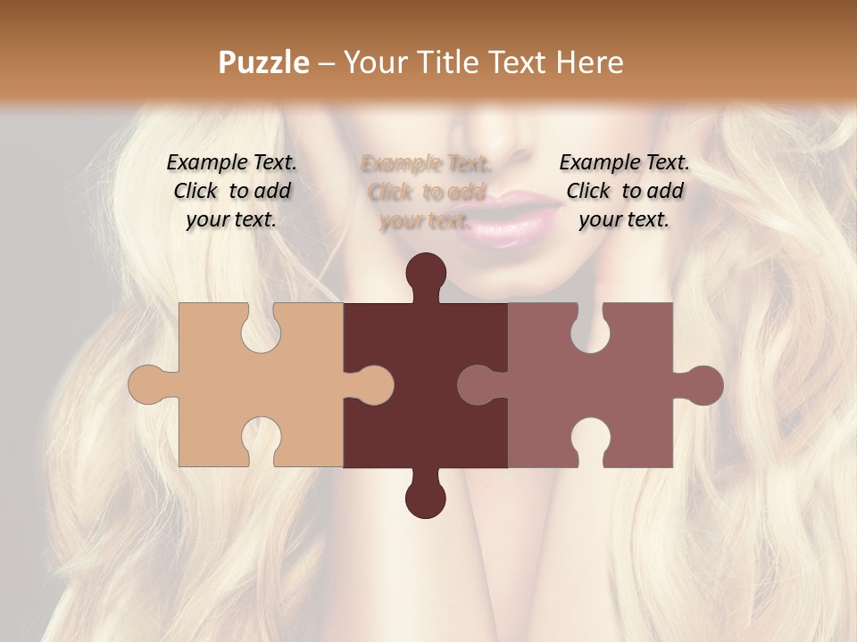 Glance Hairstyle Closeup PowerPoint Template