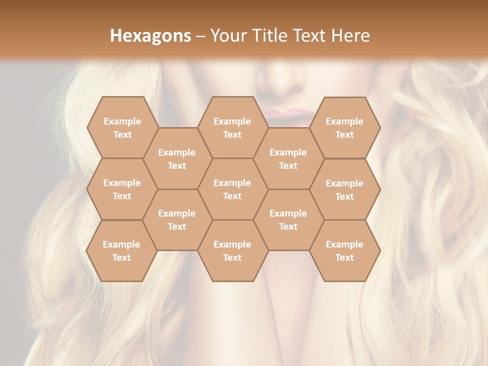 Glance Hairstyle Closeup PowerPoint Template