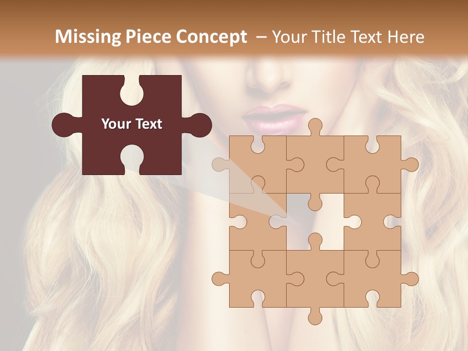 Glance Hairstyle Closeup PowerPoint Template