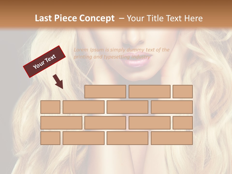 Glance Hairstyle Closeup PowerPoint Template