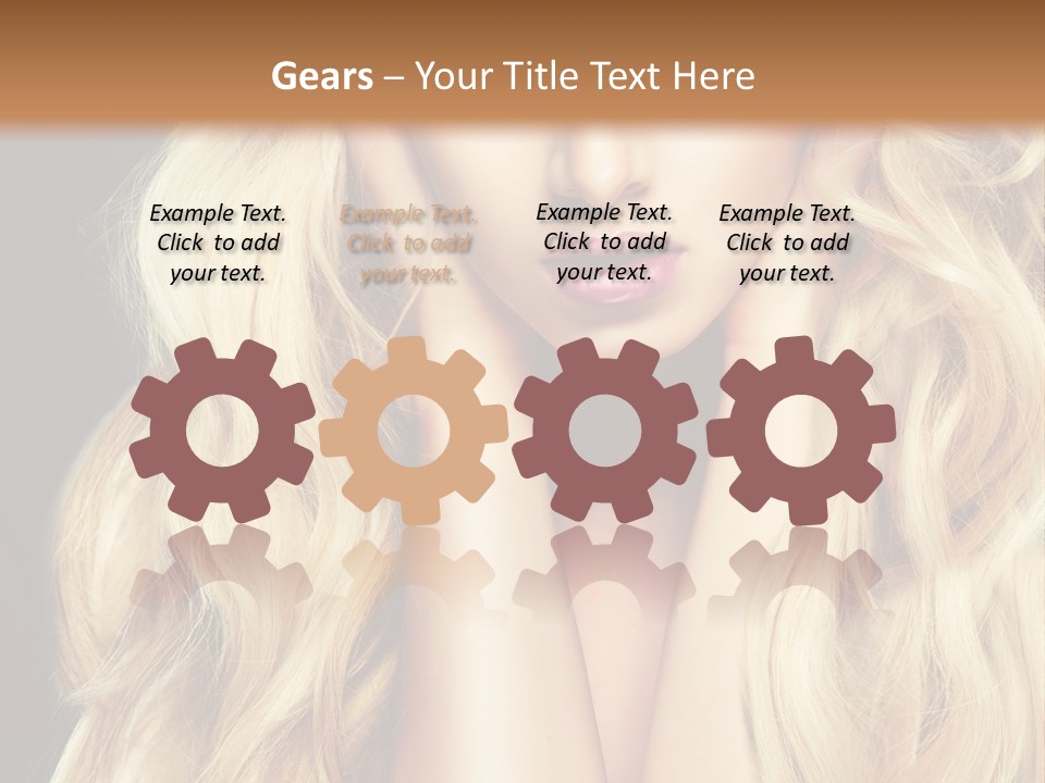 Glance Hairstyle Closeup PowerPoint Template