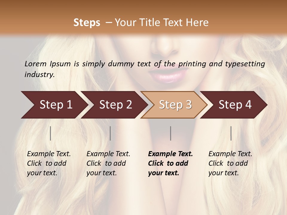 Glance Hairstyle Closeup PowerPoint Template