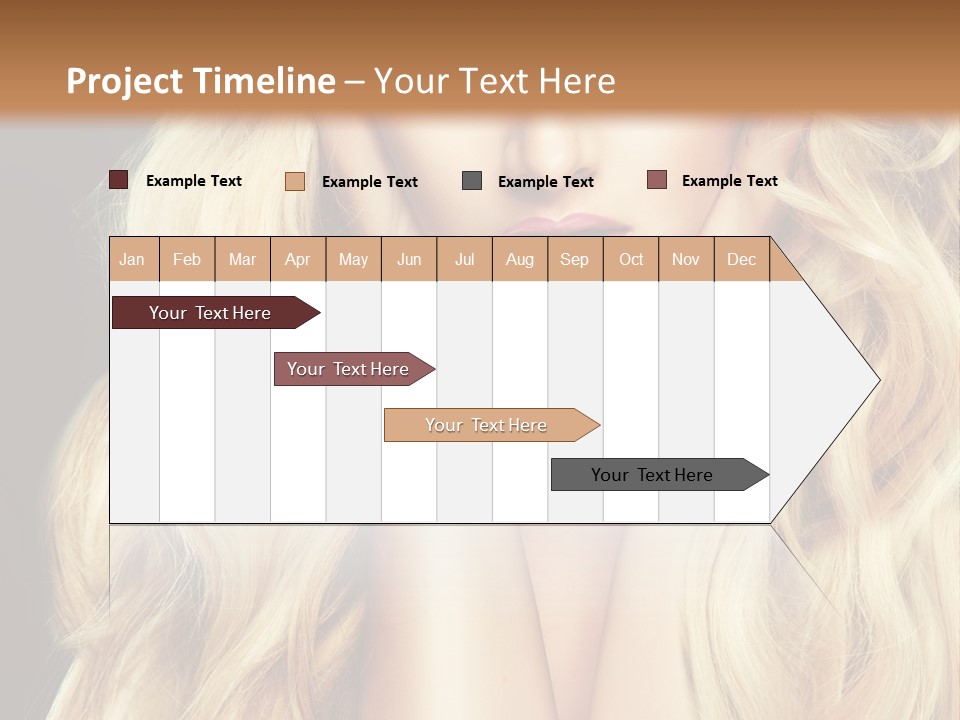 Glance Hairstyle Closeup PowerPoint Template