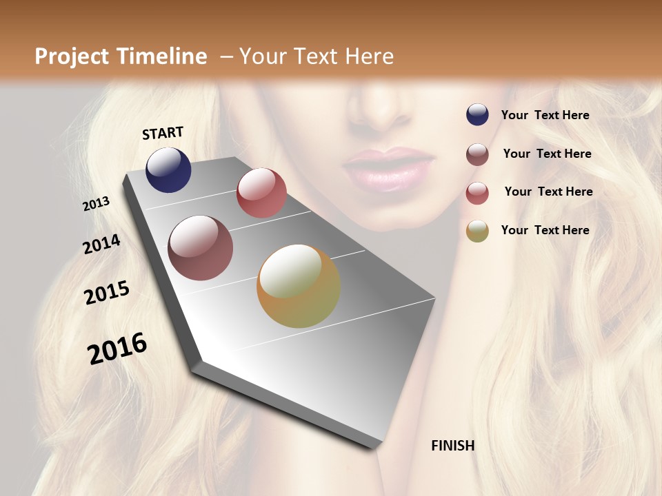 Glance Hairstyle Closeup PowerPoint Template