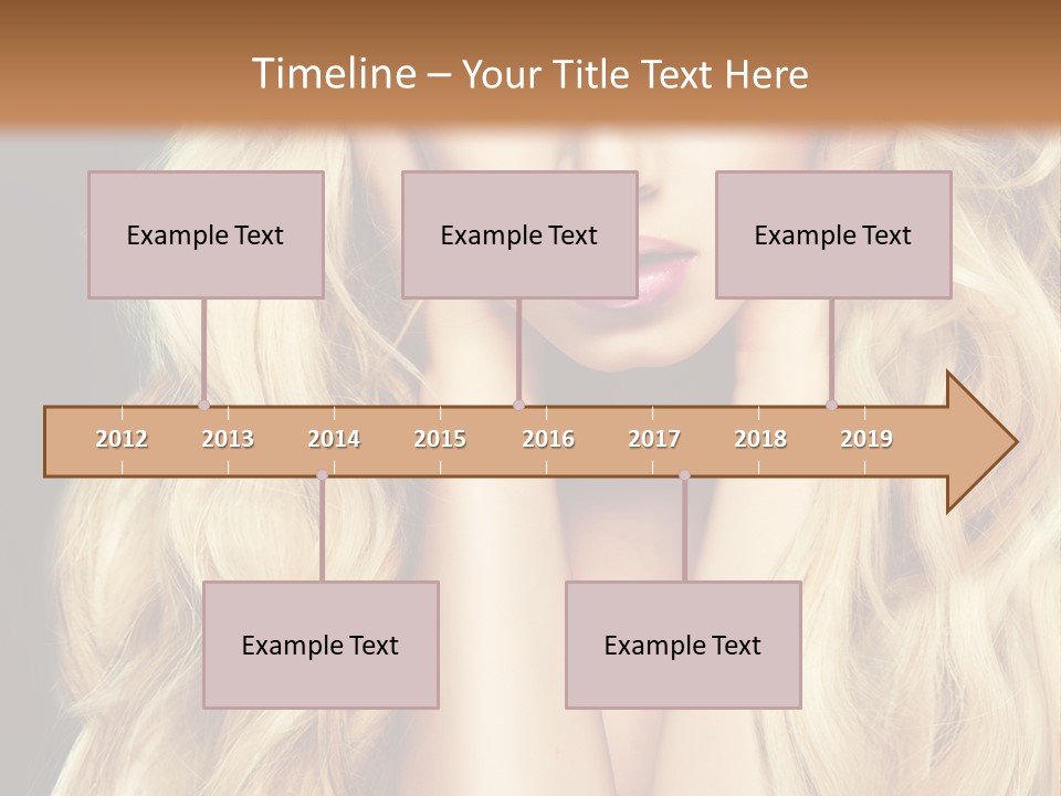 Glance Hairstyle Closeup PowerPoint Template