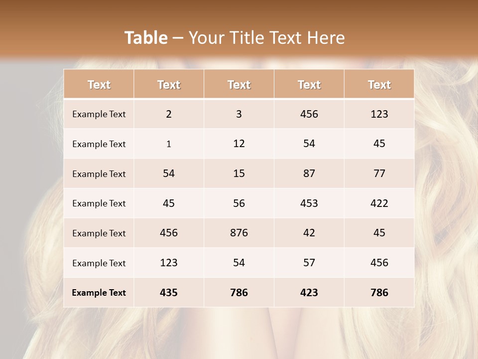 Glance Hairstyle Closeup PowerPoint Template