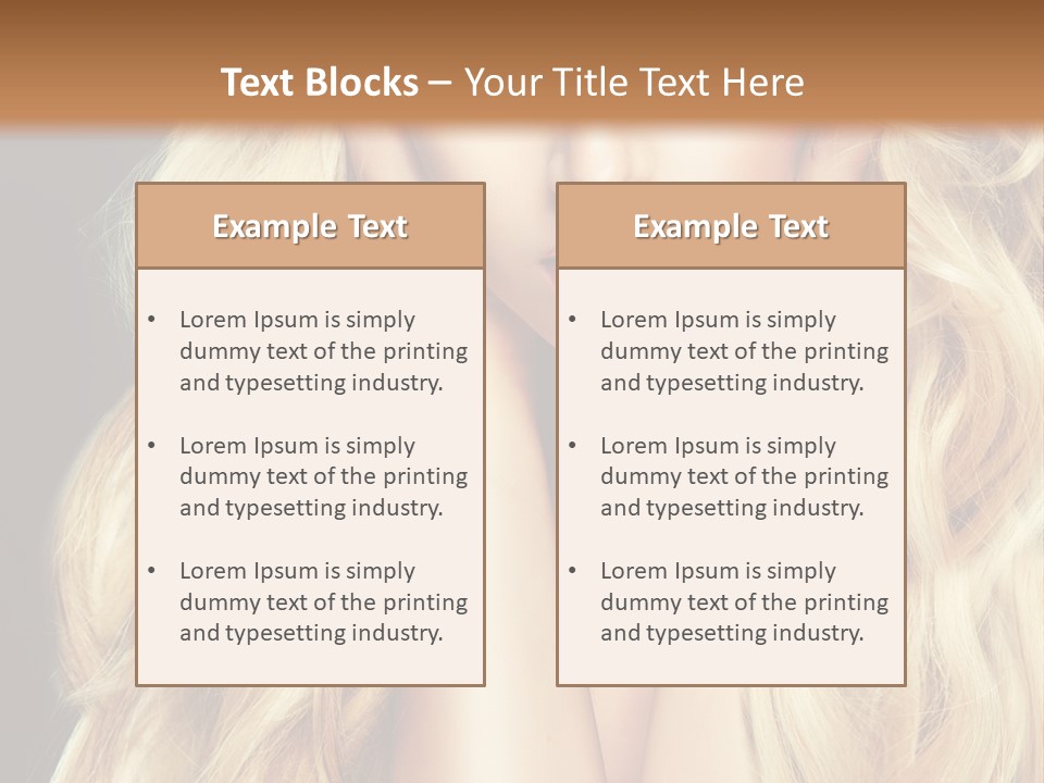 Glance Hairstyle Closeup PowerPoint Template