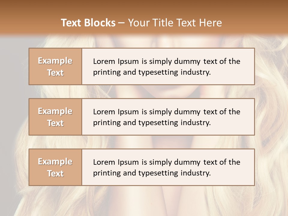 Glance Hairstyle Closeup PowerPoint Template