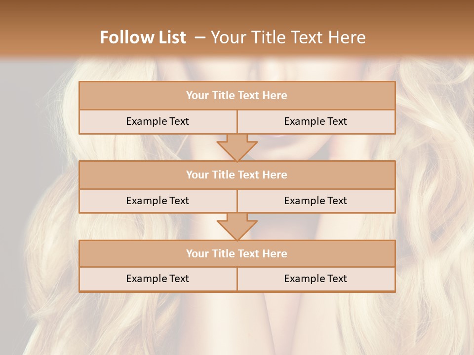 Glance Hairstyle Closeup PowerPoint Template