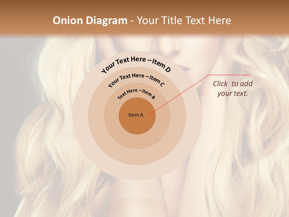 Glance Hairstyle Closeup PowerPoint Template