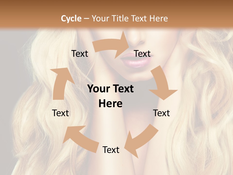 Glance Hairstyle Closeup PowerPoint Template