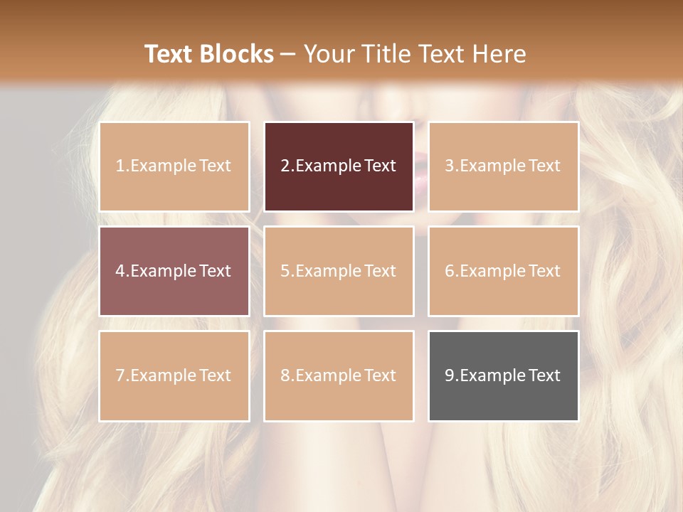 Glance Hairstyle Closeup PowerPoint Template