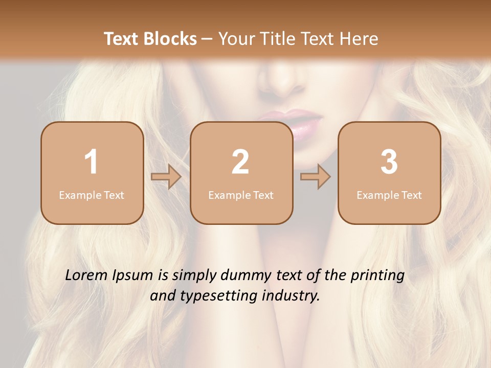 Glance Hairstyle Closeup PowerPoint Template