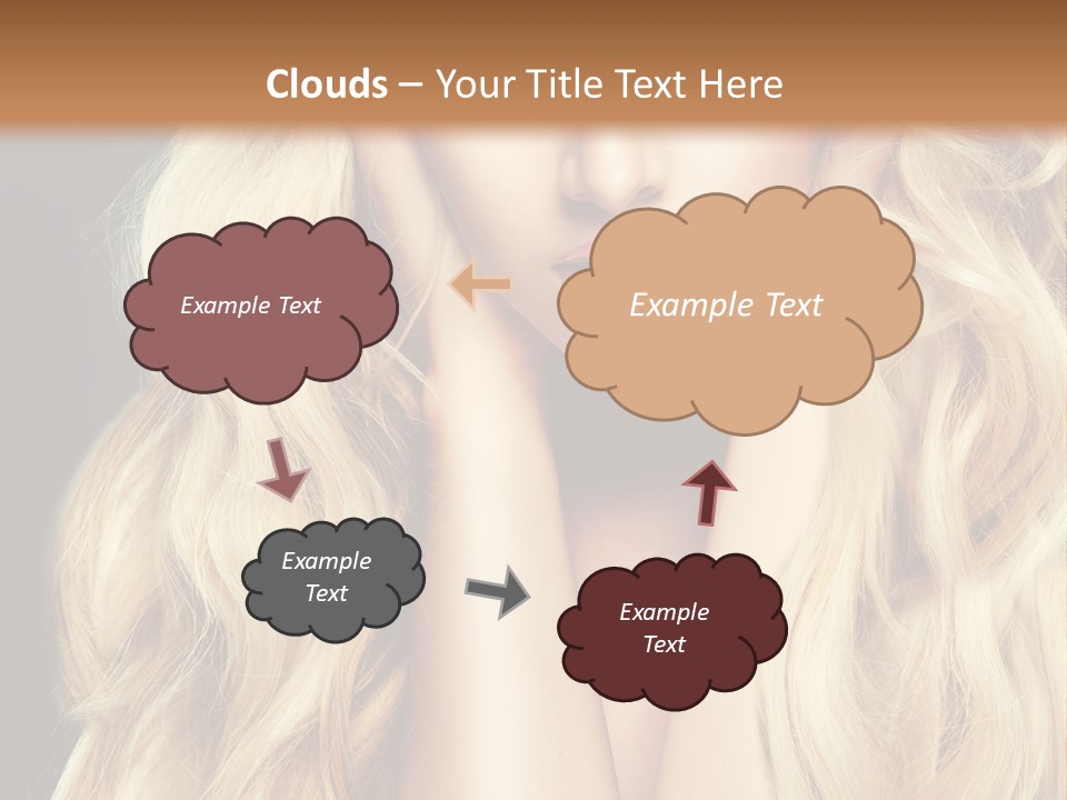 Glance Hairstyle Closeup PowerPoint Template