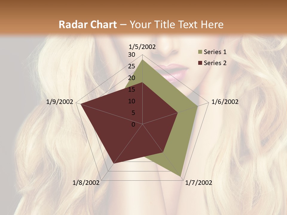 Glance Hairstyle Closeup PowerPoint Template