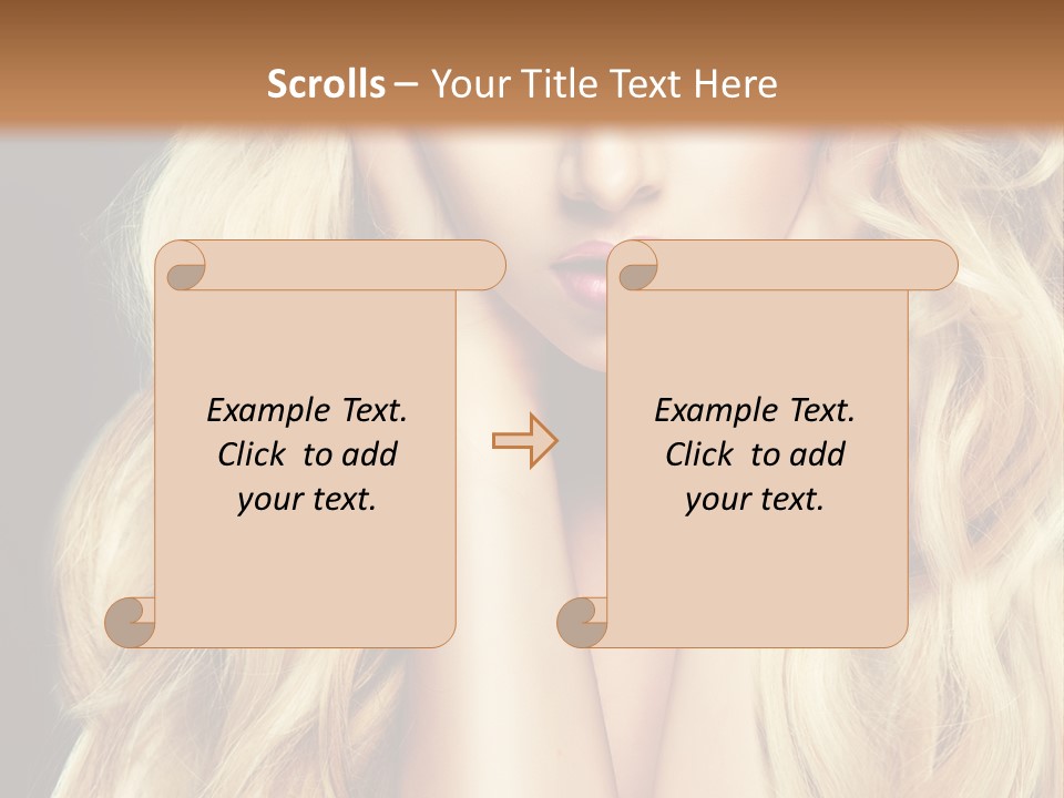 Glance Hairstyle Closeup PowerPoint Template