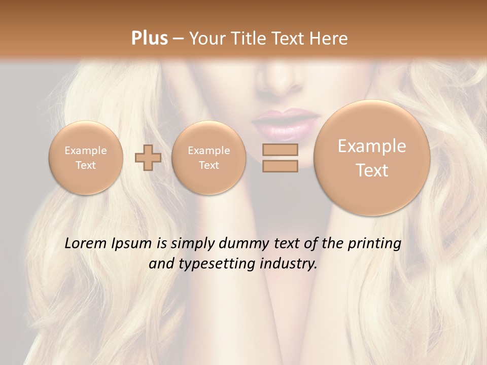 Glance Hairstyle Closeup PowerPoint Template
