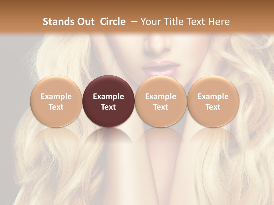 Glance Hairstyle Closeup PowerPoint Template