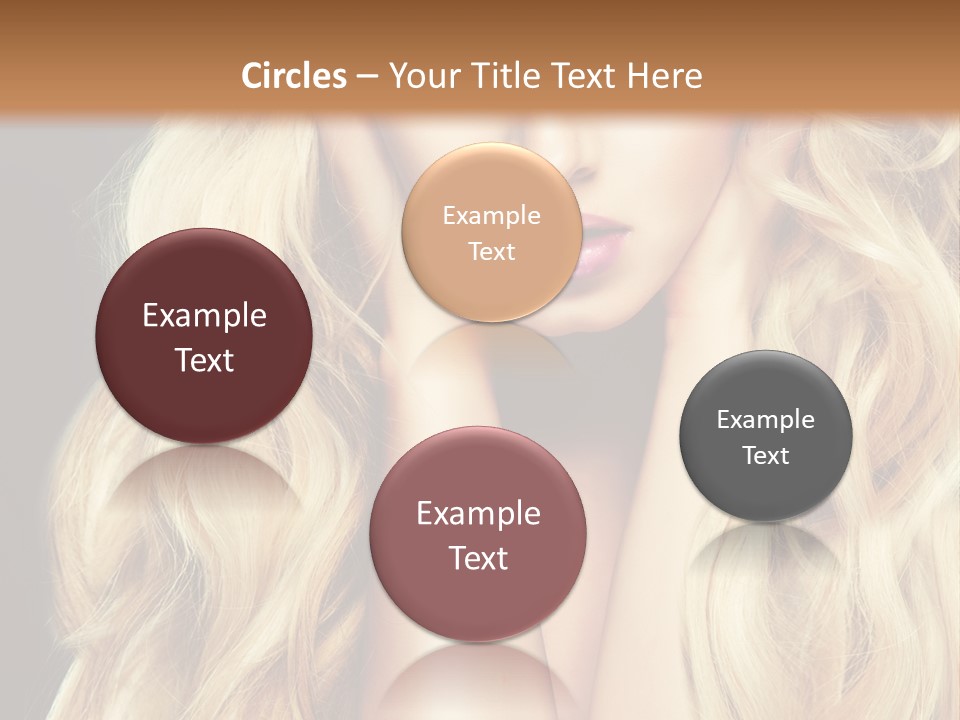 Glance Hairstyle Closeup PowerPoint Template
