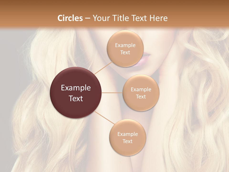 Glance Hairstyle Closeup PowerPoint Template