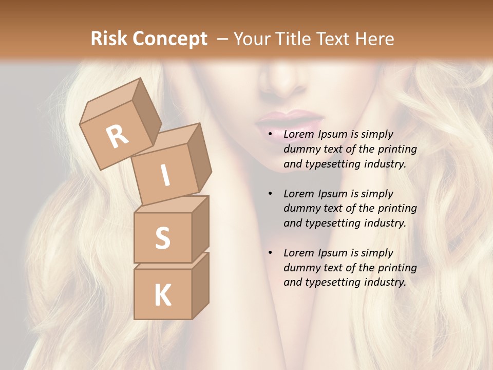 Glance Hairstyle Closeup PowerPoint Template