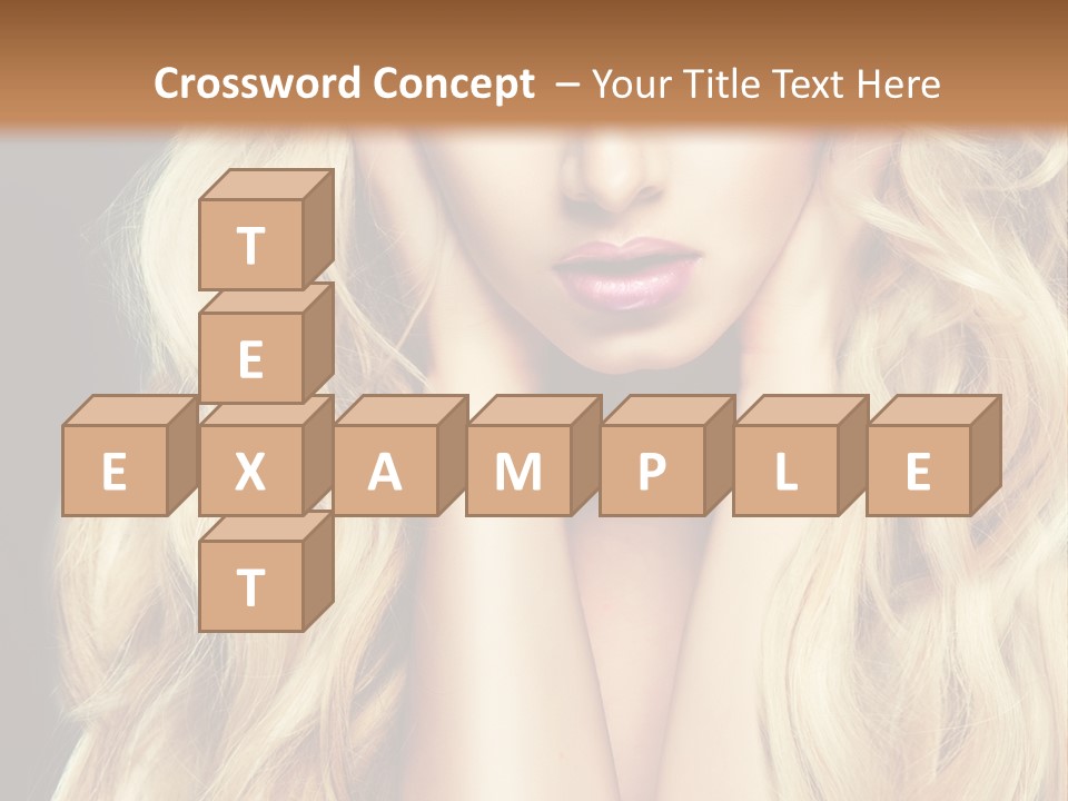 Glance Hairstyle Closeup PowerPoint Template