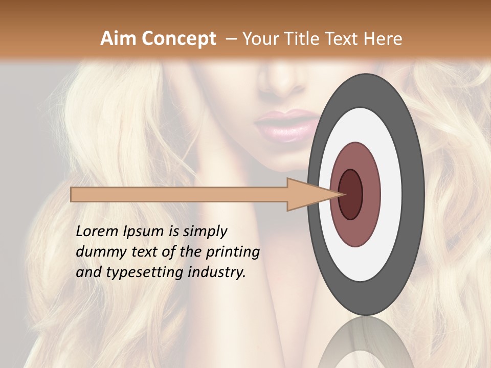 Glance Hairstyle Closeup PowerPoint Template