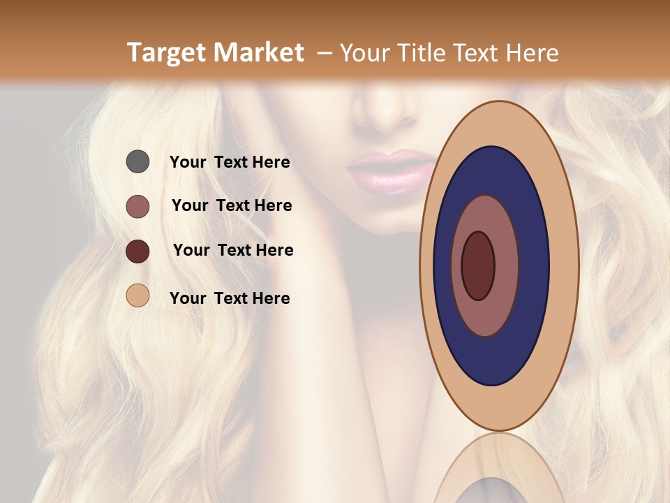 Glance Hairstyle Closeup PowerPoint Template