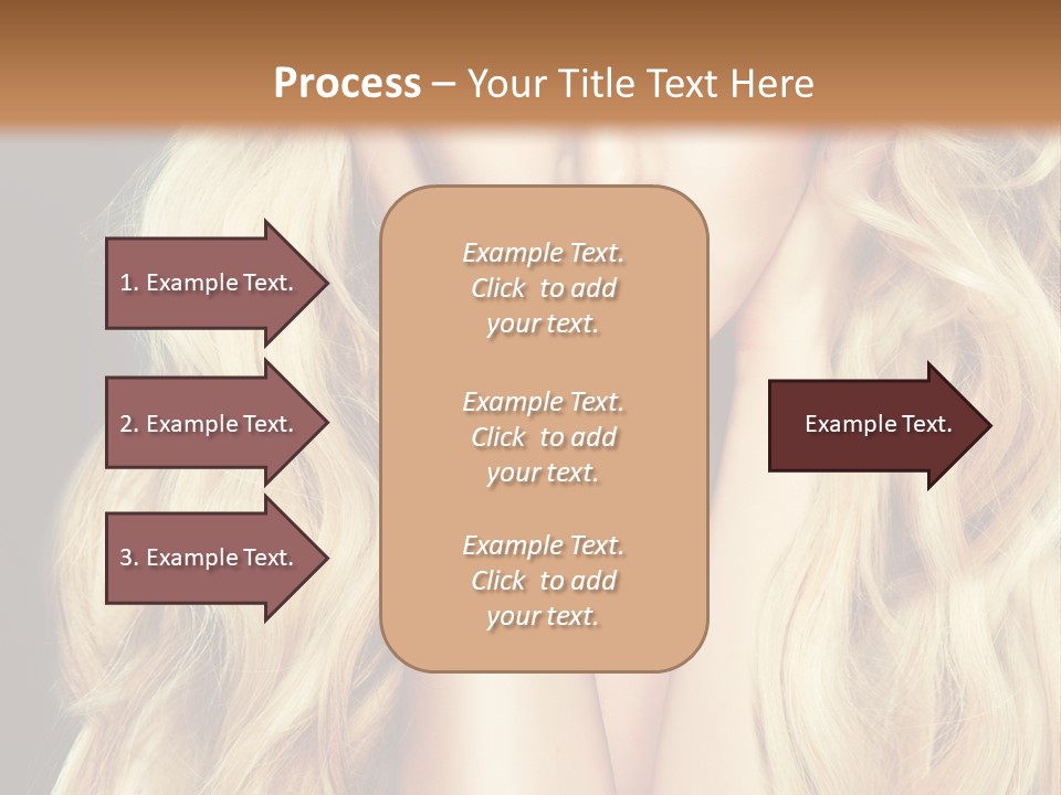 Glance Hairstyle Closeup PowerPoint Template