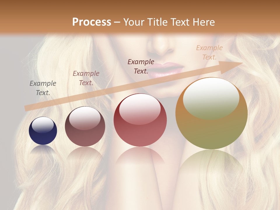 Glance Hairstyle Closeup PowerPoint Template