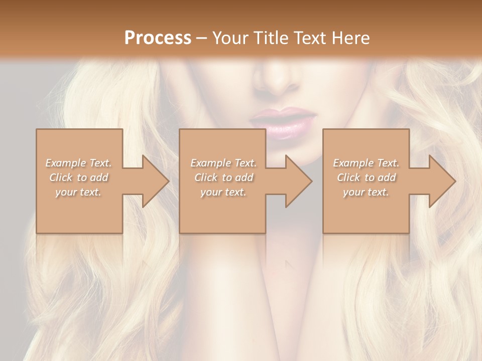 Glance Hairstyle Closeup PowerPoint Template