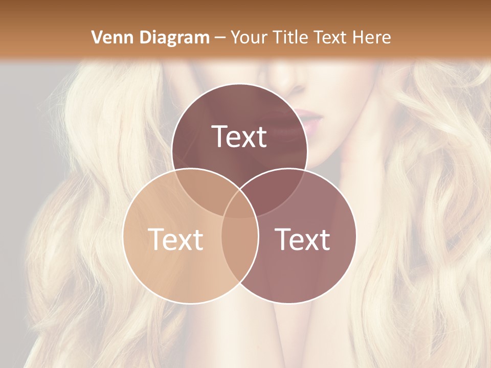 Glance Hairstyle Closeup PowerPoint Template