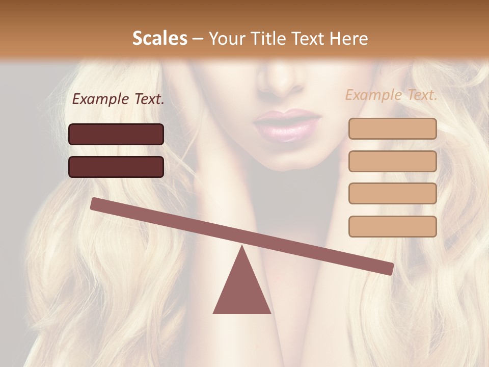 Glance Hairstyle Closeup PowerPoint Template