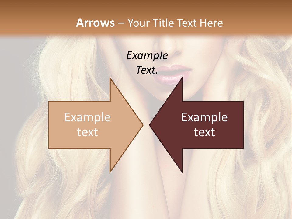 Glance Hairstyle Closeup PowerPoint Template